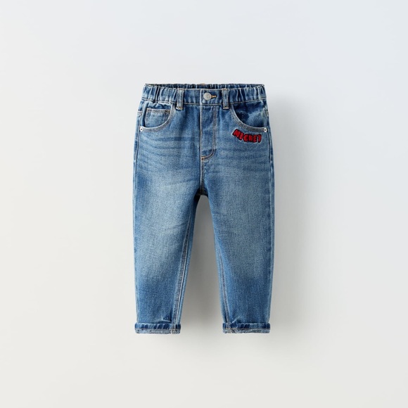 ZARA BABY MICKEY MOUSE JEANS - Picture 2 of 4